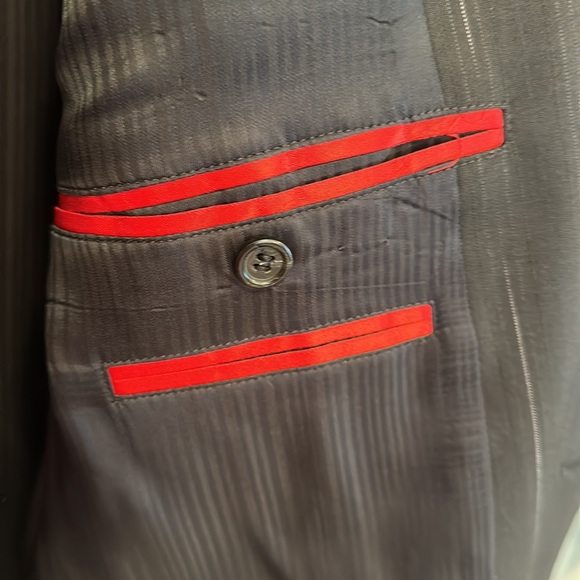 Men’s Suit Hugo by Hugo Boss Black with White Striping Detail - Picture 3 of 13